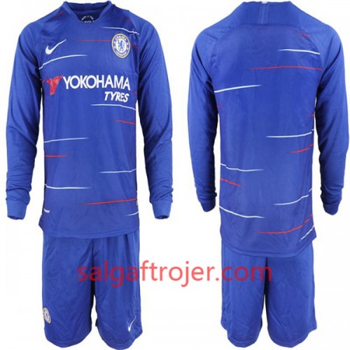 Chelsea Fodboldtrøjer Børn Hjemmebanesæt 2018/19 Langærmet Chelsea Fodboldtrøjer Børn Hjemmebanesæt 2018/19 Langærmet